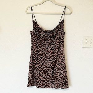 Animal print cheetah leopard mini dress